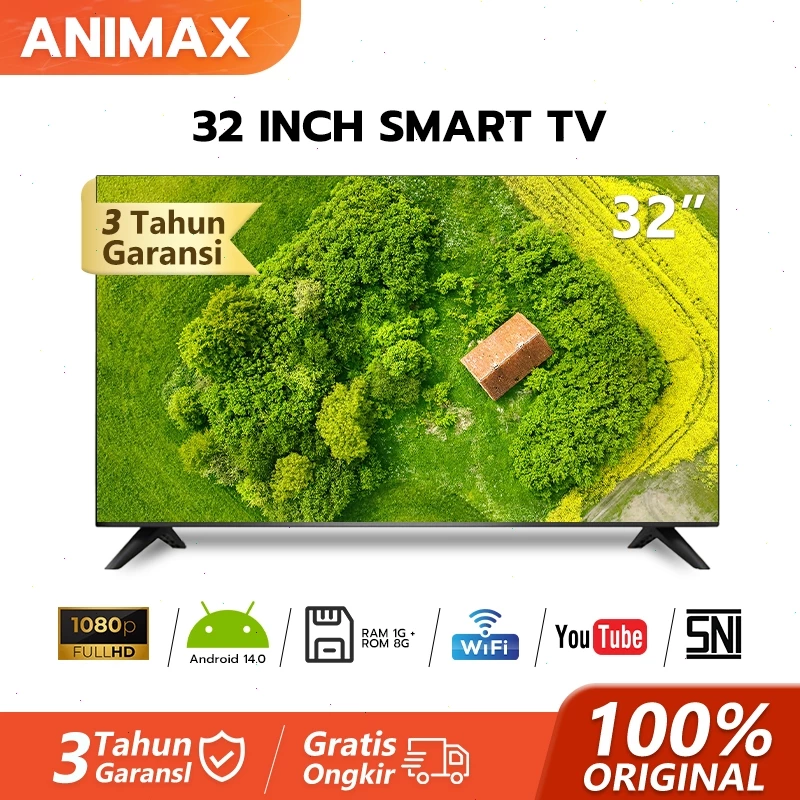 ANIMAX TV Android 32 inch Smart TV 43 inch TV 40 inch Digital TV - Youtube/Browser - USB/LAN/WIFI (32/40/43 inch)
