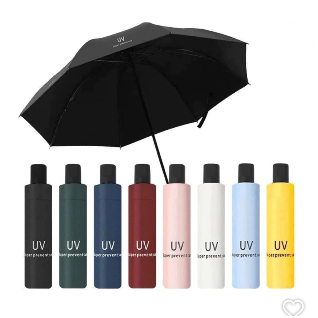 Payung Uv Lipat Buka Tutup Anti UV Lapisan Hitam Warna Pastel Umbrella Korean Style Fruity Buah