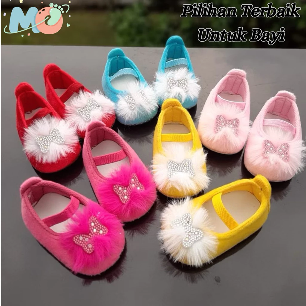 Sepatu Bayi Prewalker Perempuan 0 - 12 Bulan  Murah / Sepatu Baby  Cewek Prewalker Shoes LILIA Terbaru