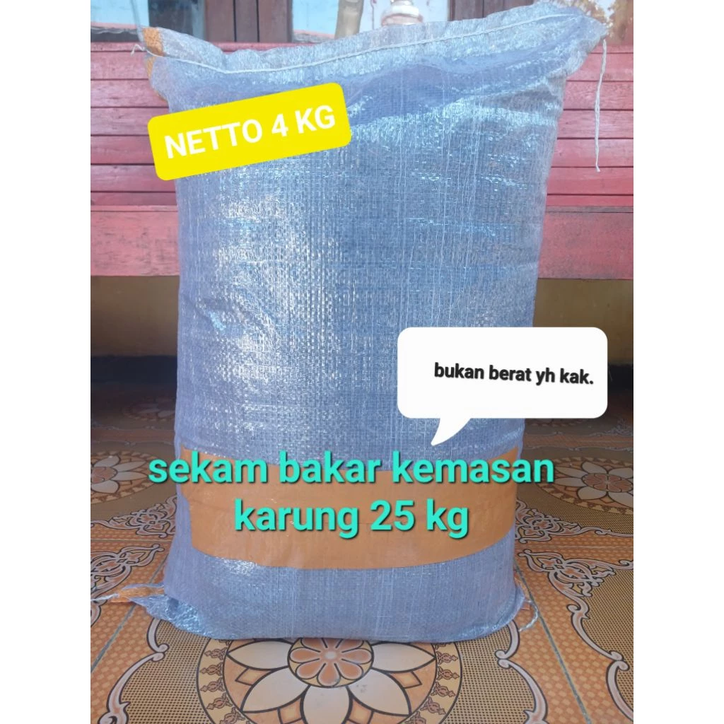 Sekam Bakar Media Tanam 1 Karung - Media Tanam Organik Sekam Bakar Murni Kemasan 10Kg