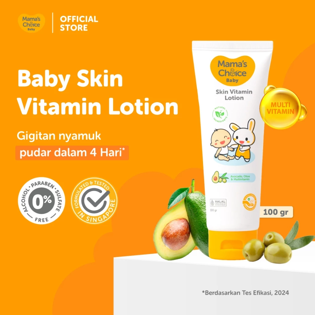 Body Lotion Baby & Anak - Baby Skin Vitamin Lotion Mama's Choice (Handbody Bayi dan Anak aman untuk kulit sensitif terdaftar BPOM)