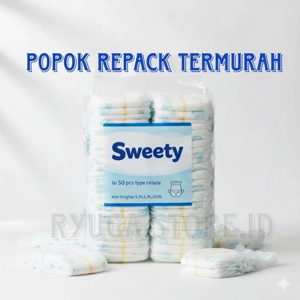 Pempes Repack ISI 50 pcs | S - XXL tipe celana | popok bayi TERMURAH ..