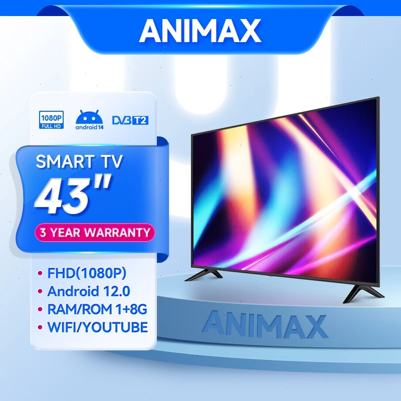 Animax Smart TV Android  32 Inch TV 43 Inch Digital TV LED 24 inch  25 inch 27 inch Netflix Youtube Wifi-AV