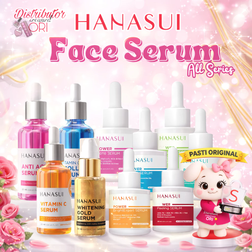 Hanasui Serum Wajah Vitamin C / Collagen / Anti Acne / Whitening Gold 20 ML | Power Serum Expert Bright / Retinol BPOM | ORIGINAL