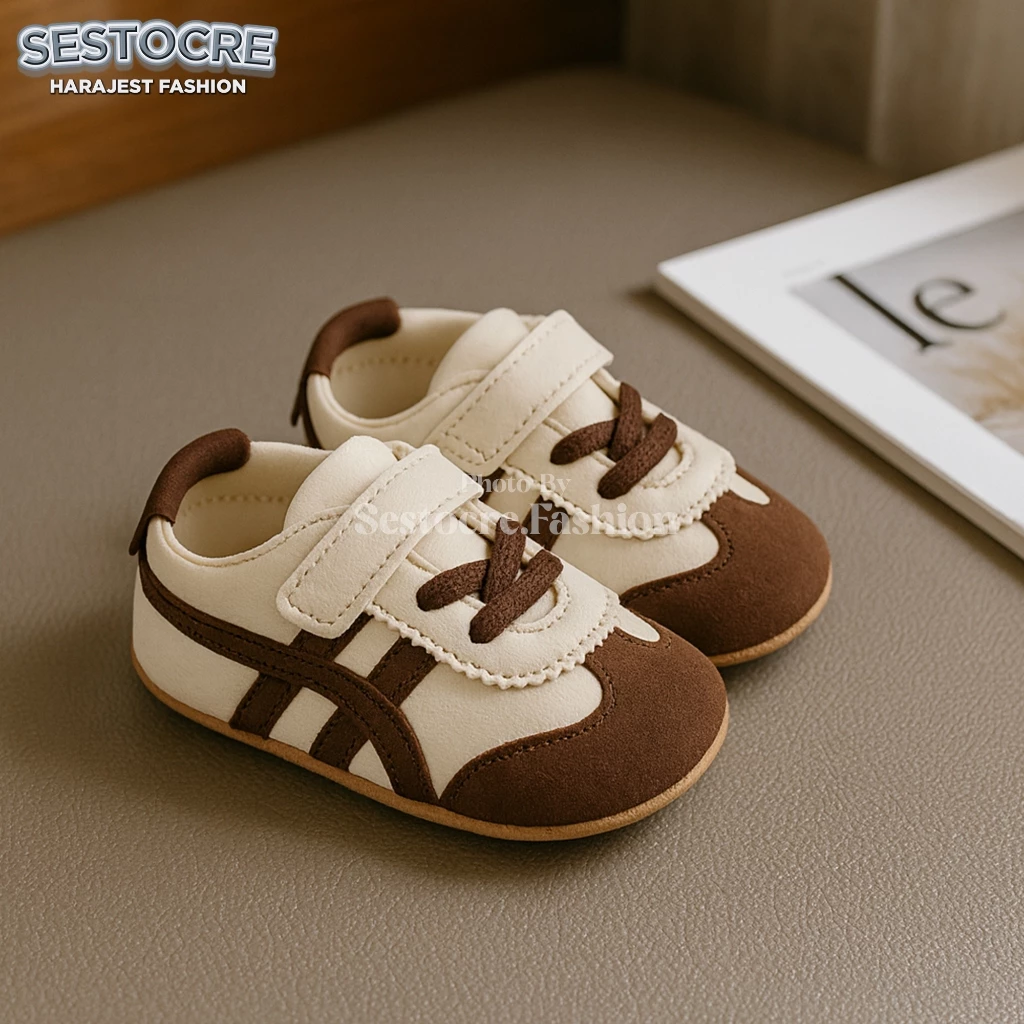 Sepatu Anak Bayi Laki Laki Perempuan Prewalker Shoes 0-12 bulan Sepatu Bayi Anti Slip Trendy Nyaman - Sepatu Bayi Anak Cewek Cowok Terbaru -SHF