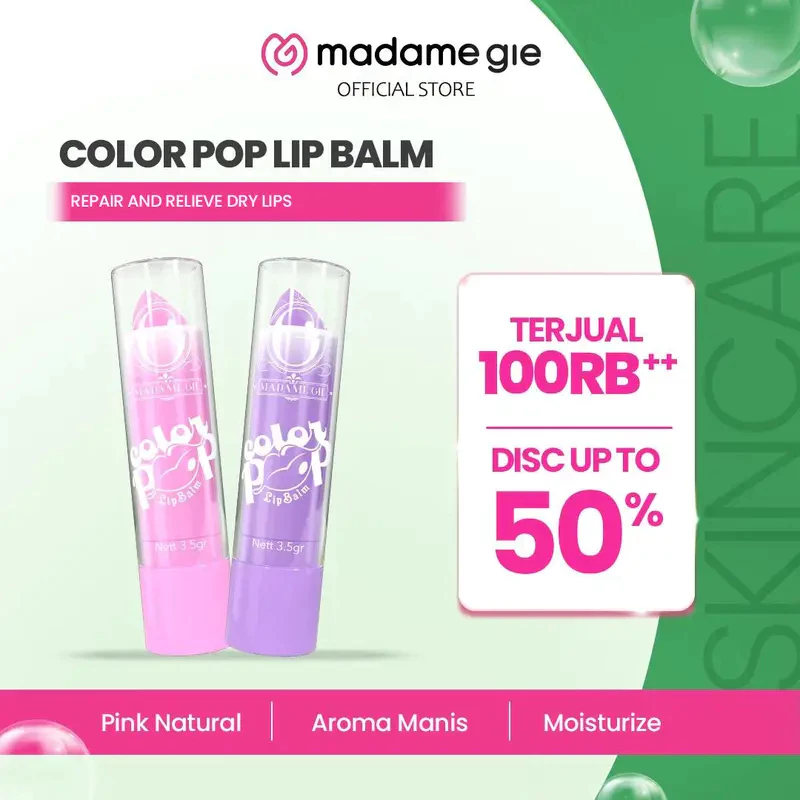 [READY STOCK] Madame Gie Color Pop Lip Balm - Make Up