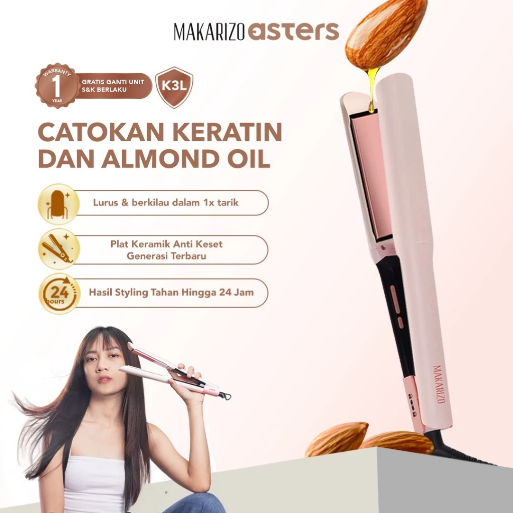 Makarizo Asters Ultra Fast High Performance Hair Iron - Catokan Keratin
