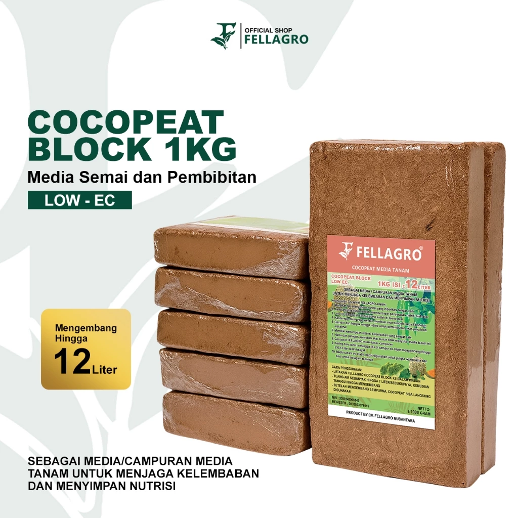 Cocopeat Blok 1Kg Cocopeat Media Pembibitan Organik Cocopeat Block Media Tanam Sabut Kelapa Halus