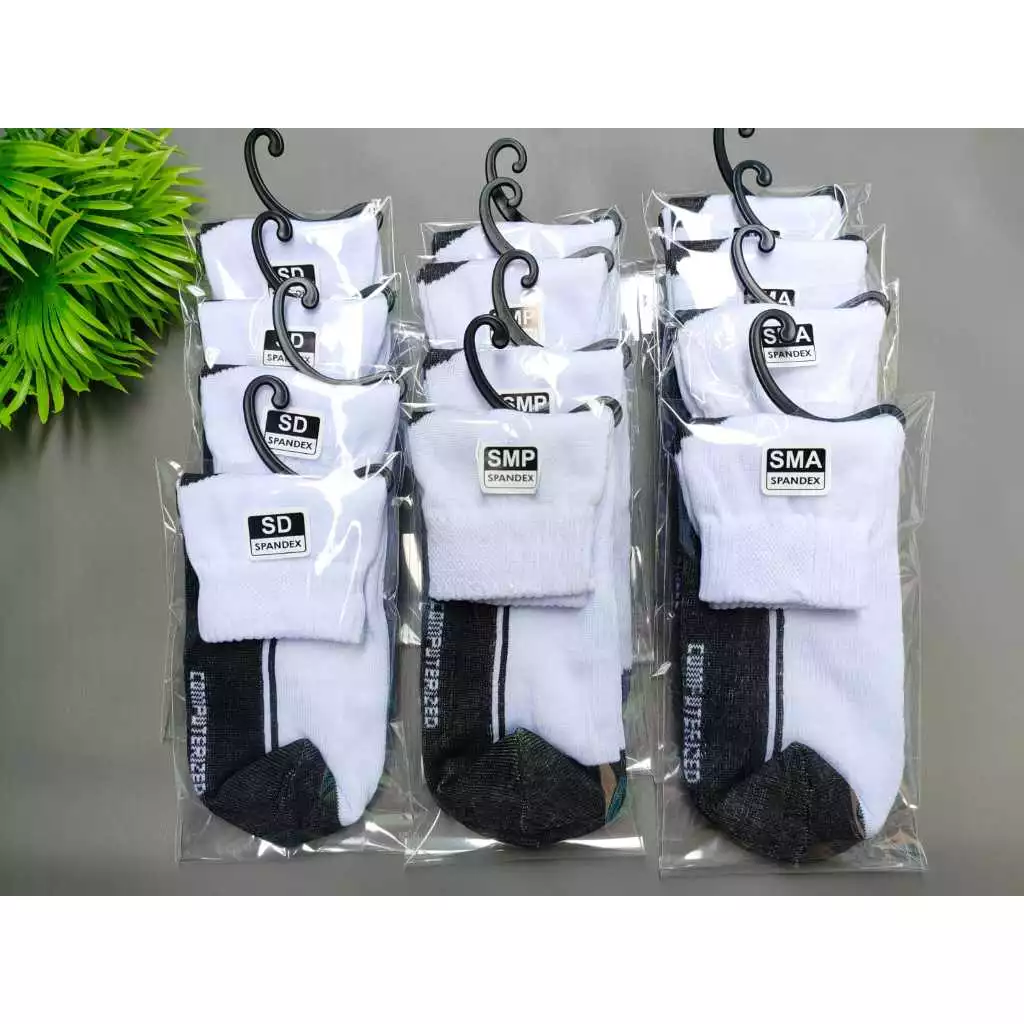 GROSIR 1 LUSIN PAKET KAOS KAKI SEKOLAH PALING MURAH HARGA