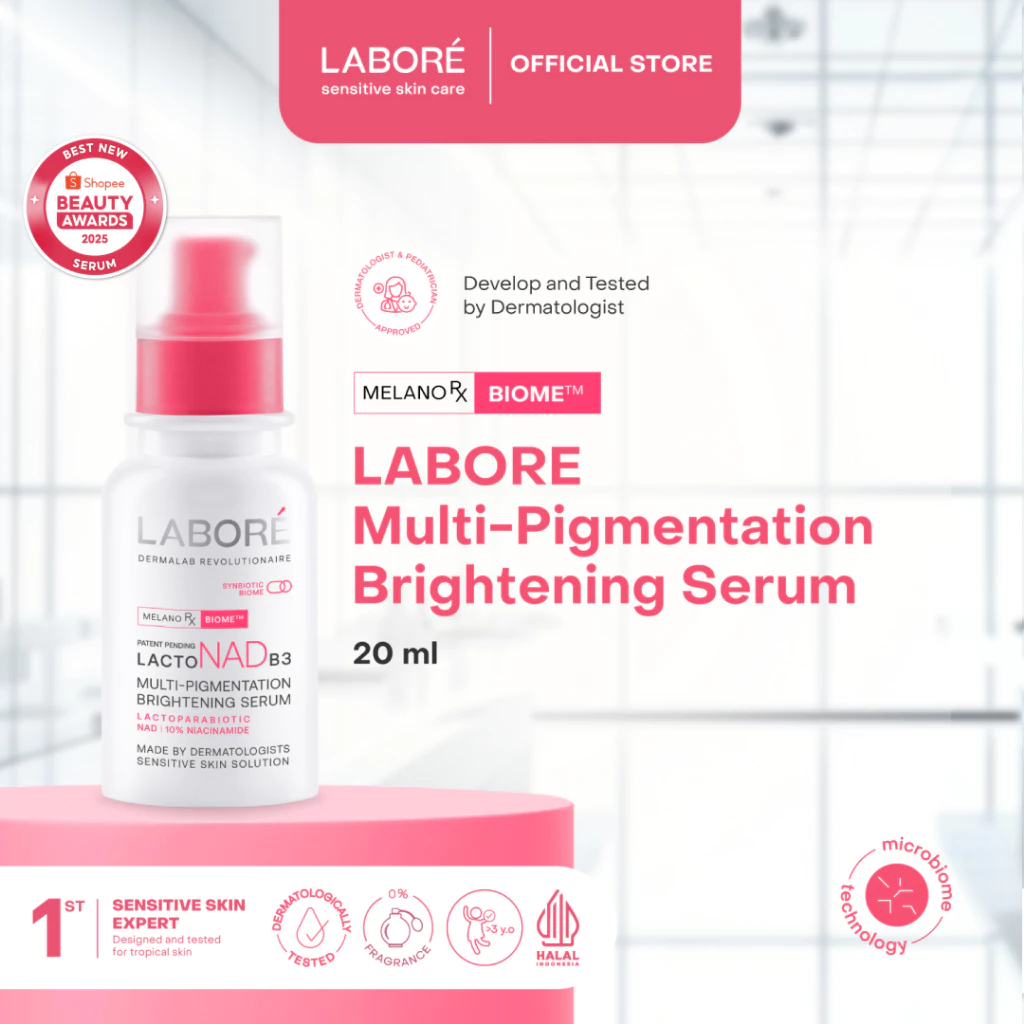 [SYIFA HADJU BASIC SKINCARE WEDDING BUNDLE] LABORÉ Multi-Pigmentation Brightening Serum - Dermalab Revolutionaire Serum Brightening Serum Pencerah Wajah Menyamarkan Flek Hitam Bekas Jerawat Sun Spot Melasma Mencerahkan Wajah Kulit Kusam Dark Spot Sensitiv