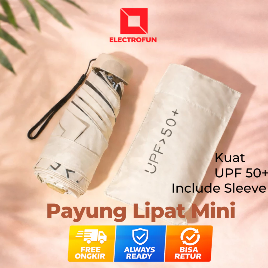 Payung Lipat Mini Anti UV Bonus Sleeve Payung Lipat Kapsul Free Pouch Folding Umbrela Anti UV Free Sarung