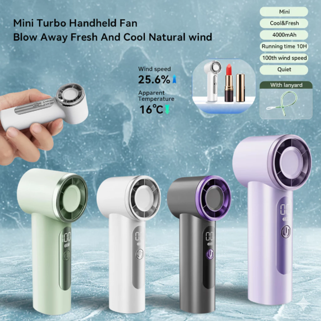Kipas Genggam Portabel Super Mini Turbo Outdoor / Kipas Super Mini Saku Portable