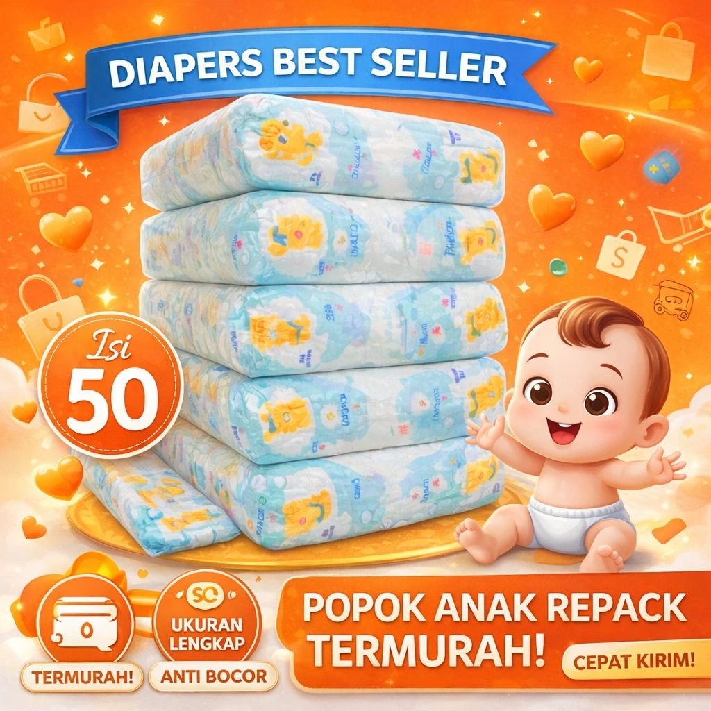 Popok anak isi 50 pcs Repack