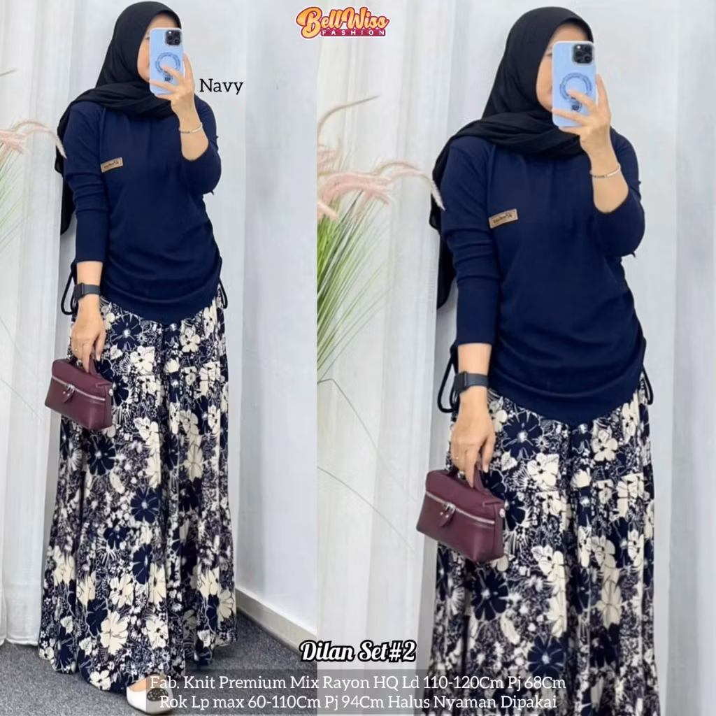 Termurah Dilan Set By Bellwiss Setelan Wanita Baju Dan Rok