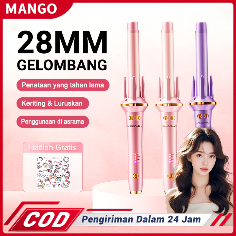 Catokan Curly Otomatis Catokan Keriting Rambut Otomatis Ceramics Curly Libra Hair Curly Styler 28mm catokan curly 3 tingkat kontrol suhu Gulungan Rambut Curly Otomatis Ceramics Curly Hair Styler