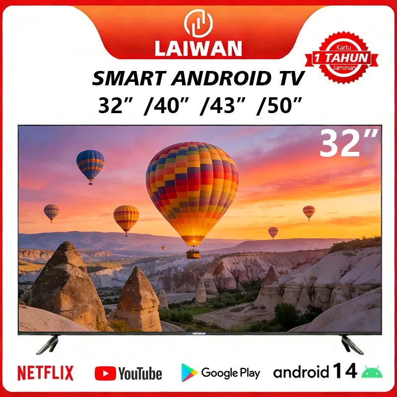 Laiwan LED TV Digital 32 Inch Smart TV Android 32 Inch YouTube/WiFi