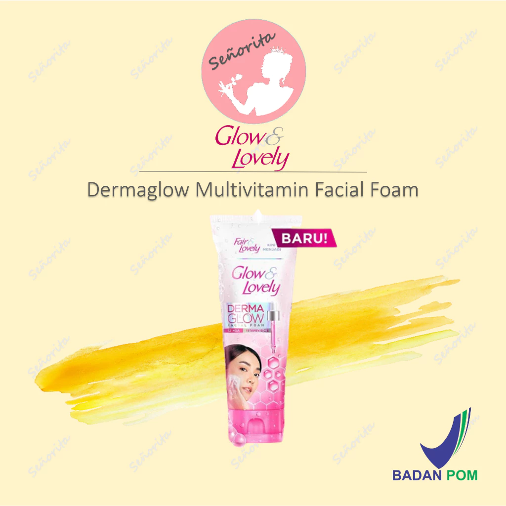 FAIR & LOVELY Facial Wash Multivitamin 50gr/100gr - Sabun Cuci Muka Wanita - Glow & Lovely