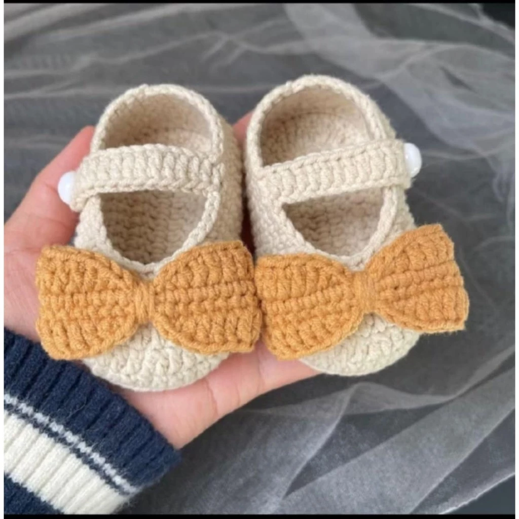 Sepatu Rajut Bayi Baru Lahir Bahan Premium All Size 0-12 Bulan Laki Laki Perempuan