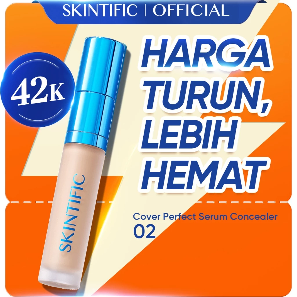 SKINTIFIC - Cover Perfect Serum Concealer 5ml | 2 IN 1 DIP TIP CONCEALER CONTOUR CONCEALER MAKE UP CORRECTOR|CUSHION Foundation BB CreamCushion |belia cosmetic kosmetik kosmetik wajah kosmetik