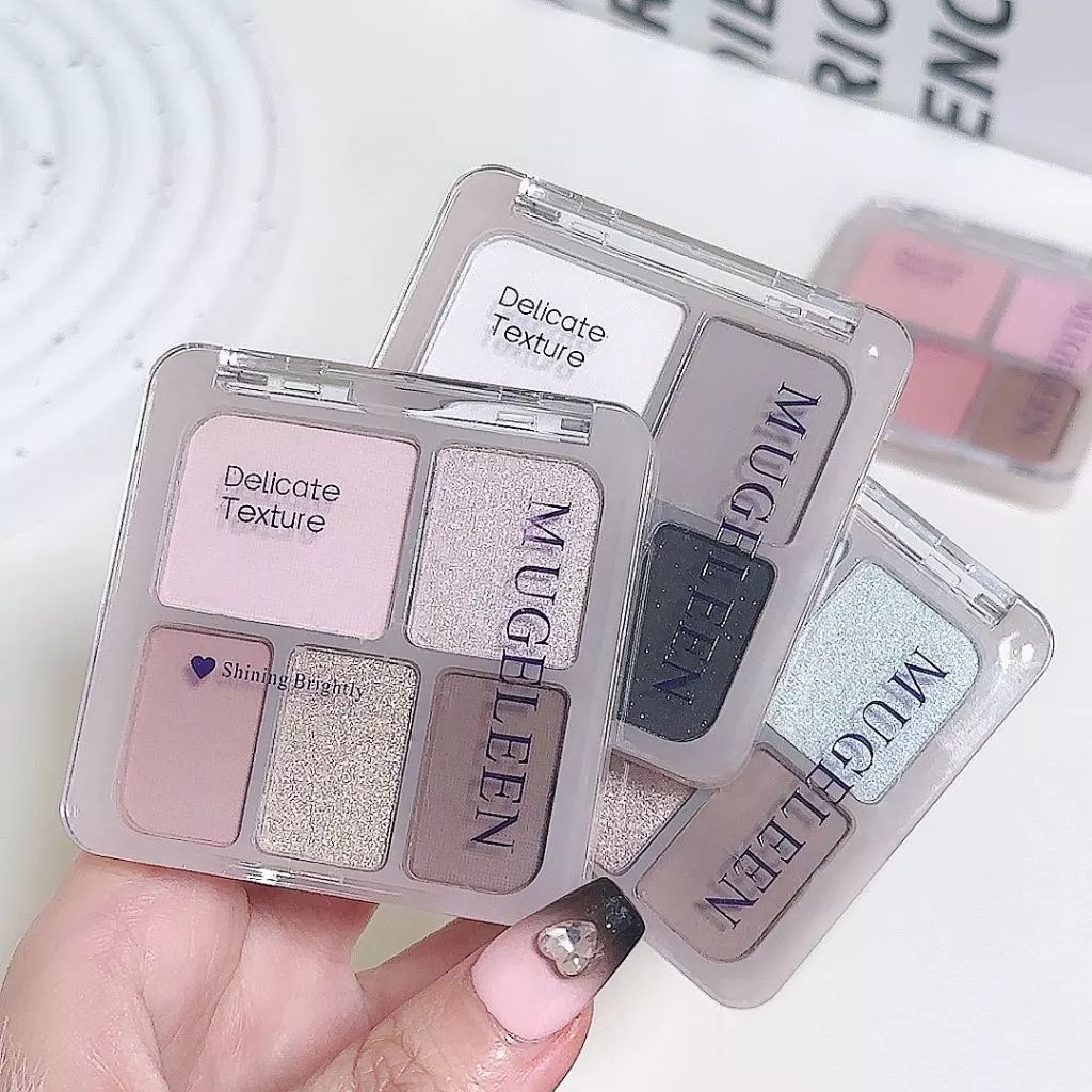 MUGE LEEN Palette Eyeshadow Natural And Bold Mini 5 Color High Pigmented 6.5gr