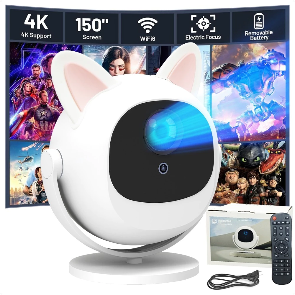 BL360 Smart Proyektor Ideal untuk Travelling - Android 11.0, 1080P, Daya Hanya 48W  Rotasi 360° Garansi satu tahun