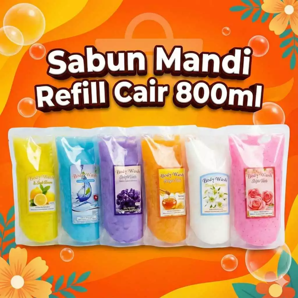 Bodywash Sabun Mandi Cair 800 ml Kwalitas Hotel Berbintang, Wangi Kental Dan Banyak Busanya