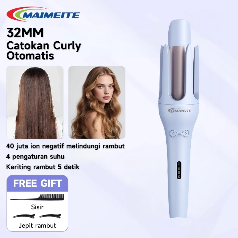 MAIMEITE Libra Hair Styler 2.0 | Catokan Keriting Otomatis Catokan Curly Otomatis Tahan Lama 32mm