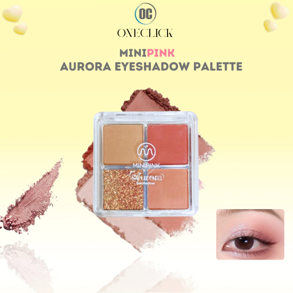 Eyeshadow Tahan Lama 4 Warna Matte Shimmer Pigmen Tinggi MP047