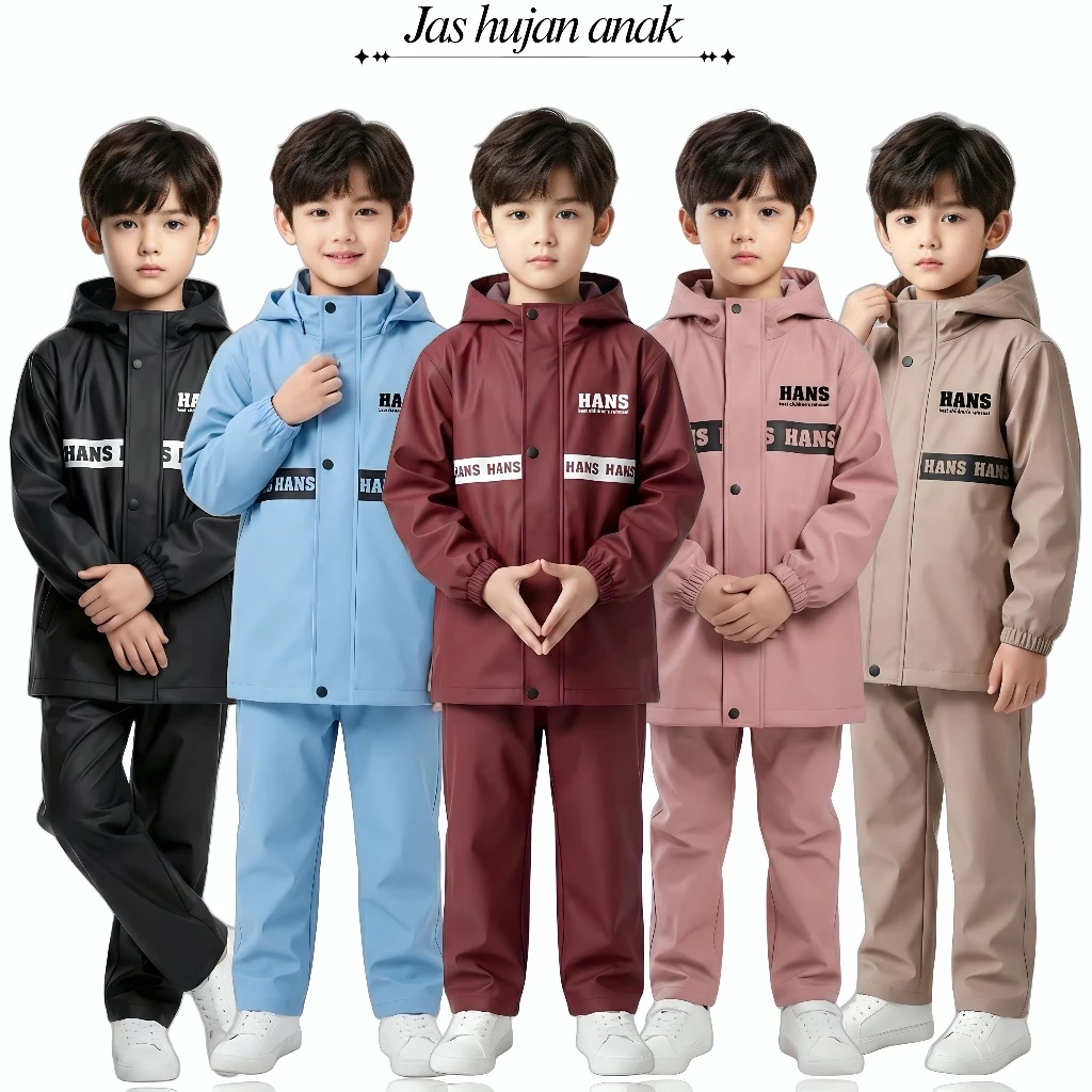 Jas Hujan Anak Pria dan Wanita Raincoat Mantel Anak By HANS Karakter