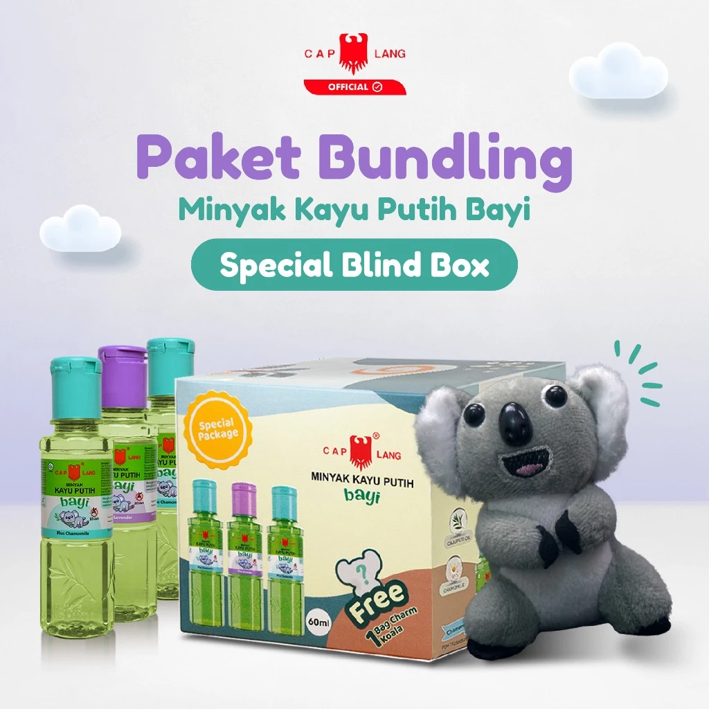 Special Blind Box Minyak Kayu Putih Bayi Cap Lang 60ml 3pcs Chamomile Lavender