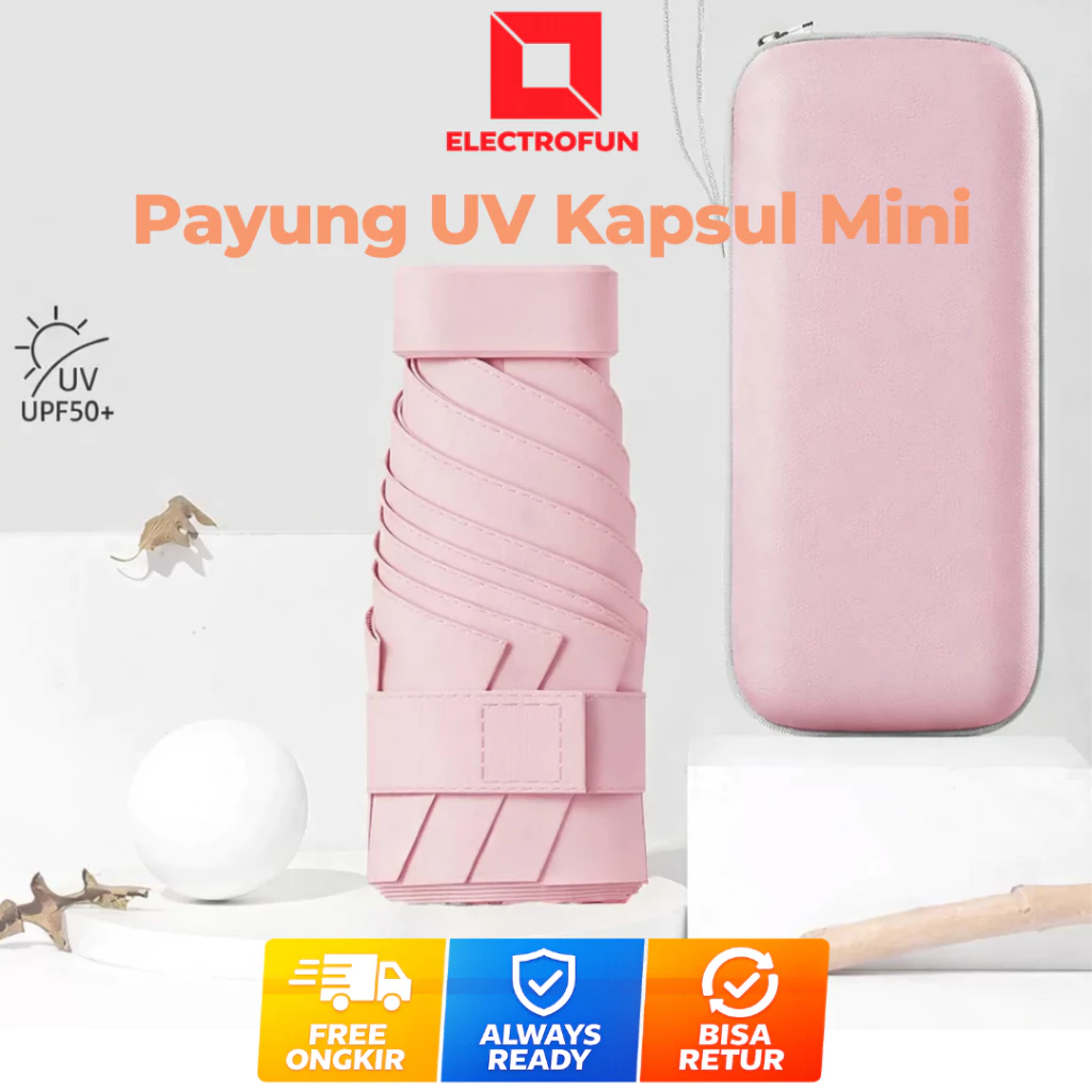 Payung Korea Lipat Mini Kapsul INCLUDE KAPSUL SQUARE Payung Mini Lucu Anti UV UPF50+