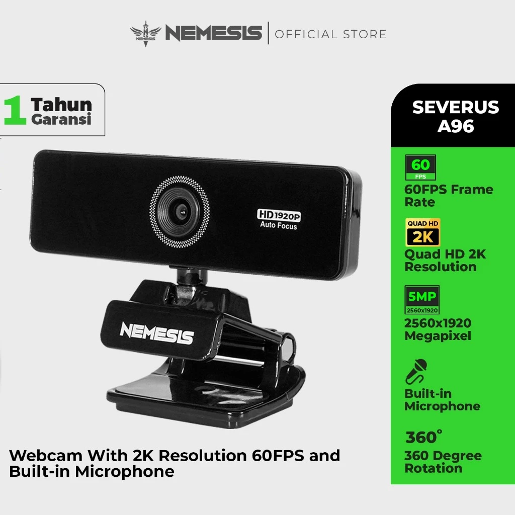 NEMESIS Webcam A96 Severus Quad High Definition Real 2K 60 FPS A95 ALBATROS 2K 30 FPS A80 NIGHT HAWK