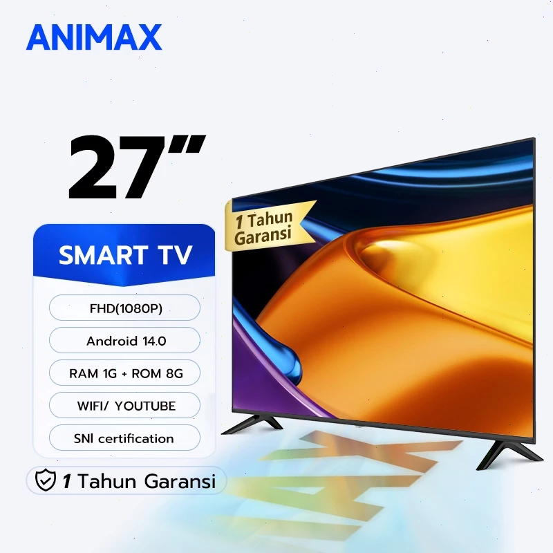 Animax Smart TV digital 27 inch TV LED 24 Inch Televisi LED 21/22/24/25/27/30 Inch Digital TV LED Garansi 1 Tahun