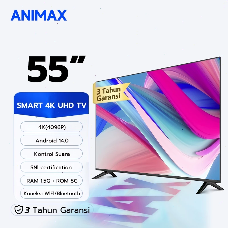 ANIMAX 4K Google TV 55 inch 50 inch 65 inch 43/40 inch-Android TV LED 50/55/65 inch Smart UHD-Dolby Audio-HDR10-Youtube/Netflix-WIFI