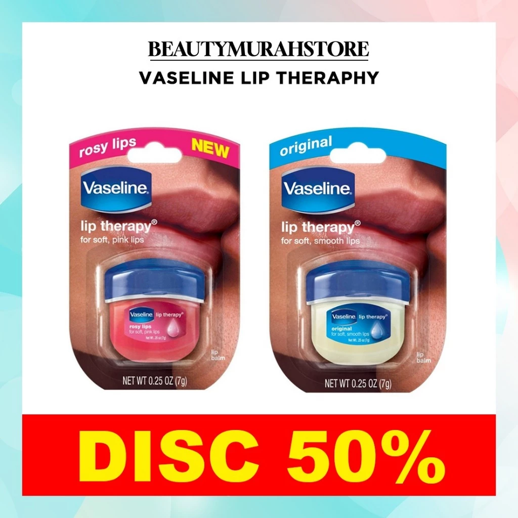 Vaseline Lip Therapy Rosy Lips Soft & Original Pelembab Bibir