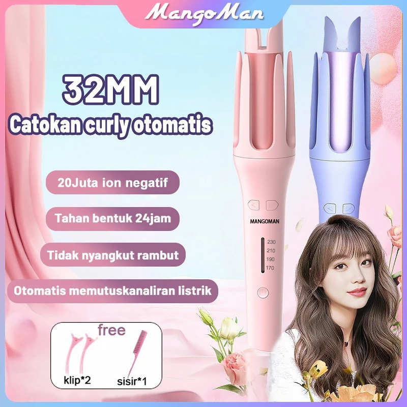Catokan Curly Otomatis 10 Detik Panas 32MM Ceramics Curly Rambut Alat Kriting Rambut Catokan Keriting Keramik Otomatis Hair Styler