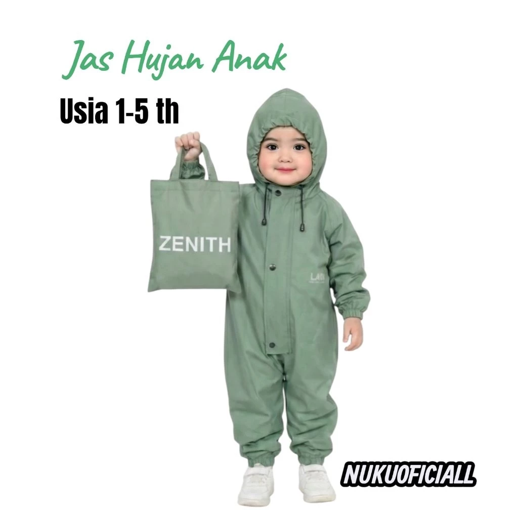 Jas Hujan Jumpsuit Anak Laki Laki dan Perempuan Bahan Tebal Anti Rembes Original Premium