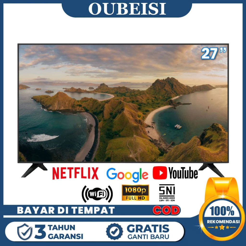 OUBEISI TV  24/25/27/30/32/43 inch Smart TV  LED Digital Android 11.0 FHD