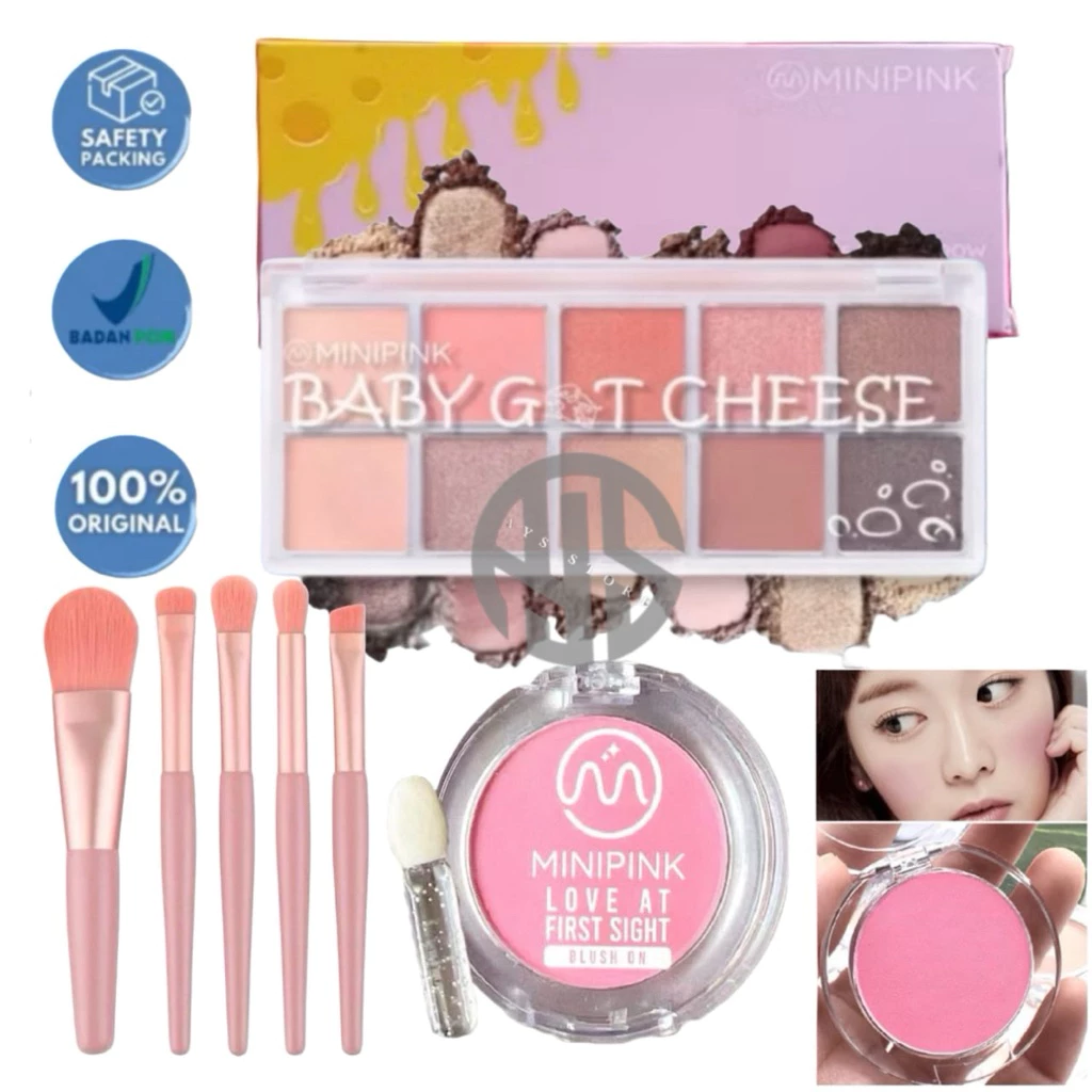 [COD] Paket Bundling Eyeshadow Pallete 20 Warna Murah 3In1