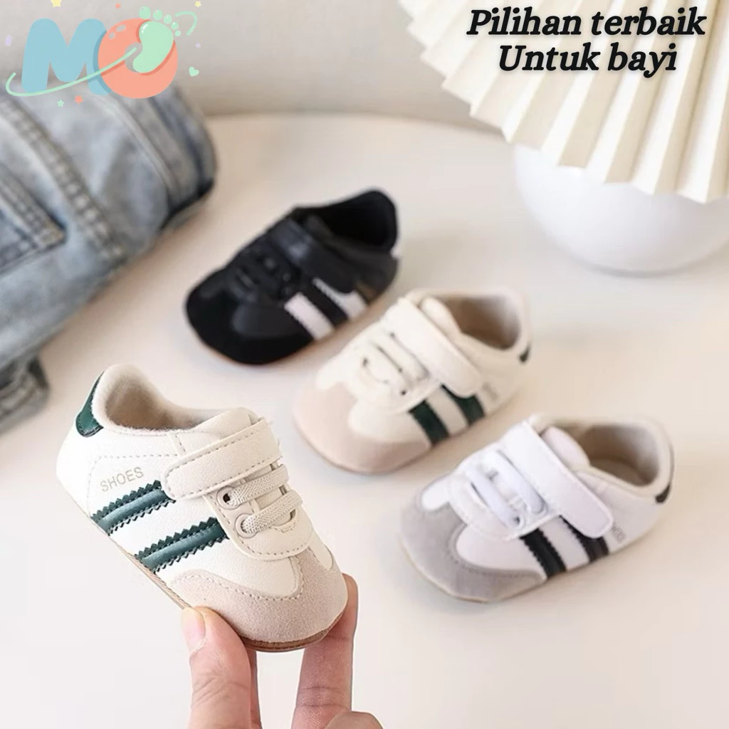 MBO Sepatu Bayi  Prewalker SAMBA 1 3 6 9 12 Bulan 1 Tahun Baby Cowok Cewek Terbaru  Shoes Laki Laki Perempuan Murah