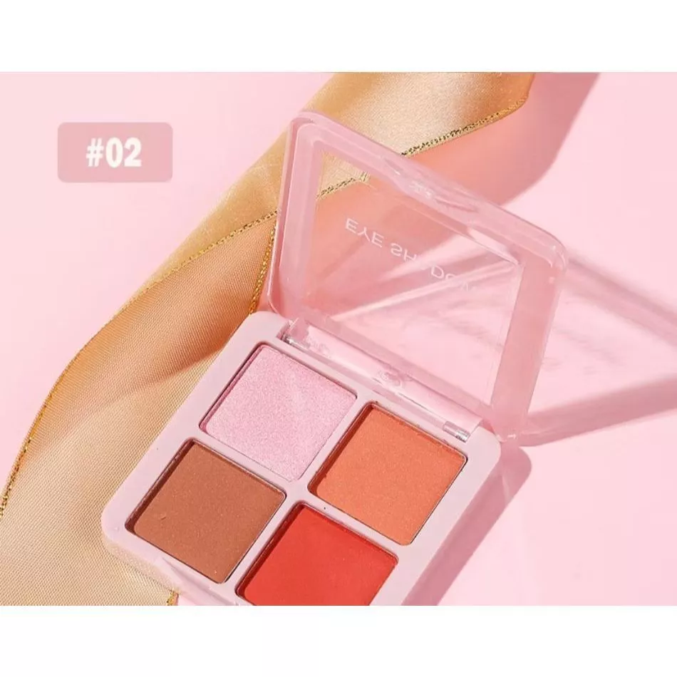 5086 Eyeshadow 4 Warna color termurah Kombinasi Glitter Tahan Lama LM ORIGINALL