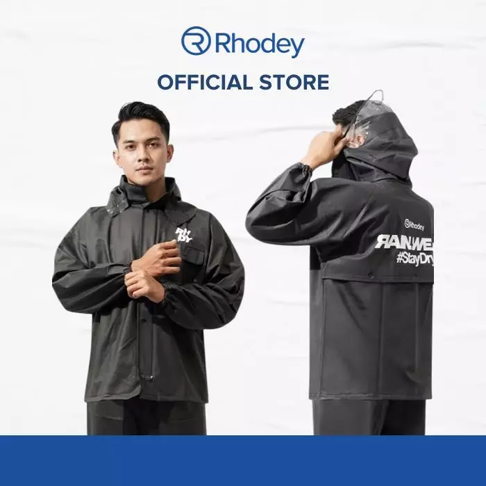 Rhodey Jas Hujan Motor Setelan PVC Raincoat RD-120