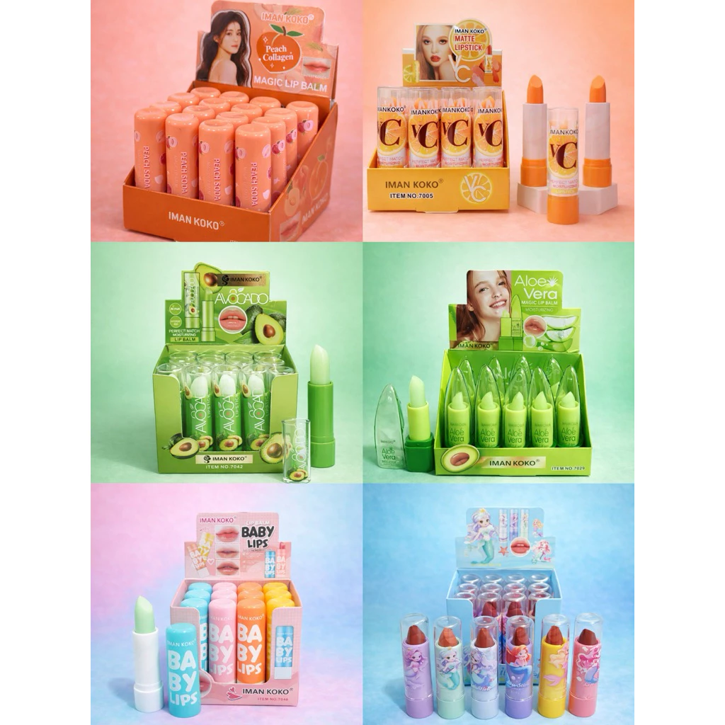 BISA COD - ICVC Lip balm Rossy Lips Pemerah Bibir Alami untuk Pria dan Wanita