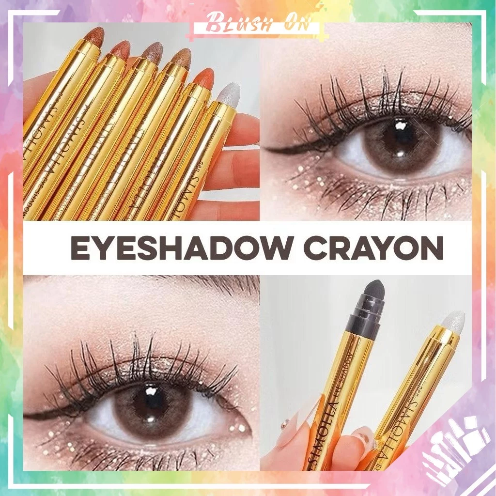 Eyeshadow Pensil 2 In 1 Matte Glitter 6 Warna Eyeshadow Pensil 2 In 1 Plus Brush myh
