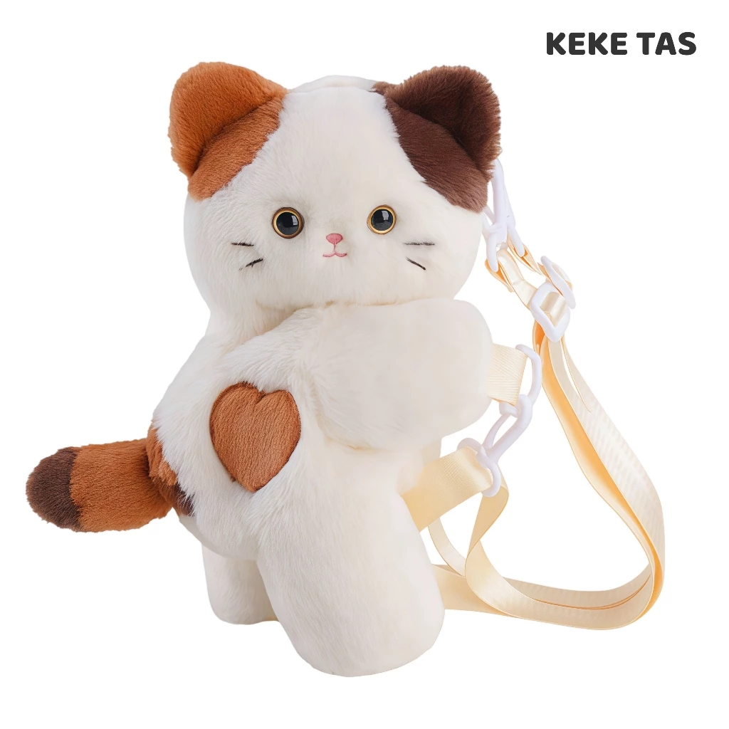 READY Tas Ransel Boneka Kucing Lucu Terbaru Premium Ransel PET Boneka Backpack Cewek Ringan Plush Boneka Kucing Ransel Realistis Impor Kasual Pendamping Tas Bahu Pet Ragdoll Tas Selempang Boneka Mainan Penenang Anak Kucing Boneka Bulu Halus Lembut Wanita