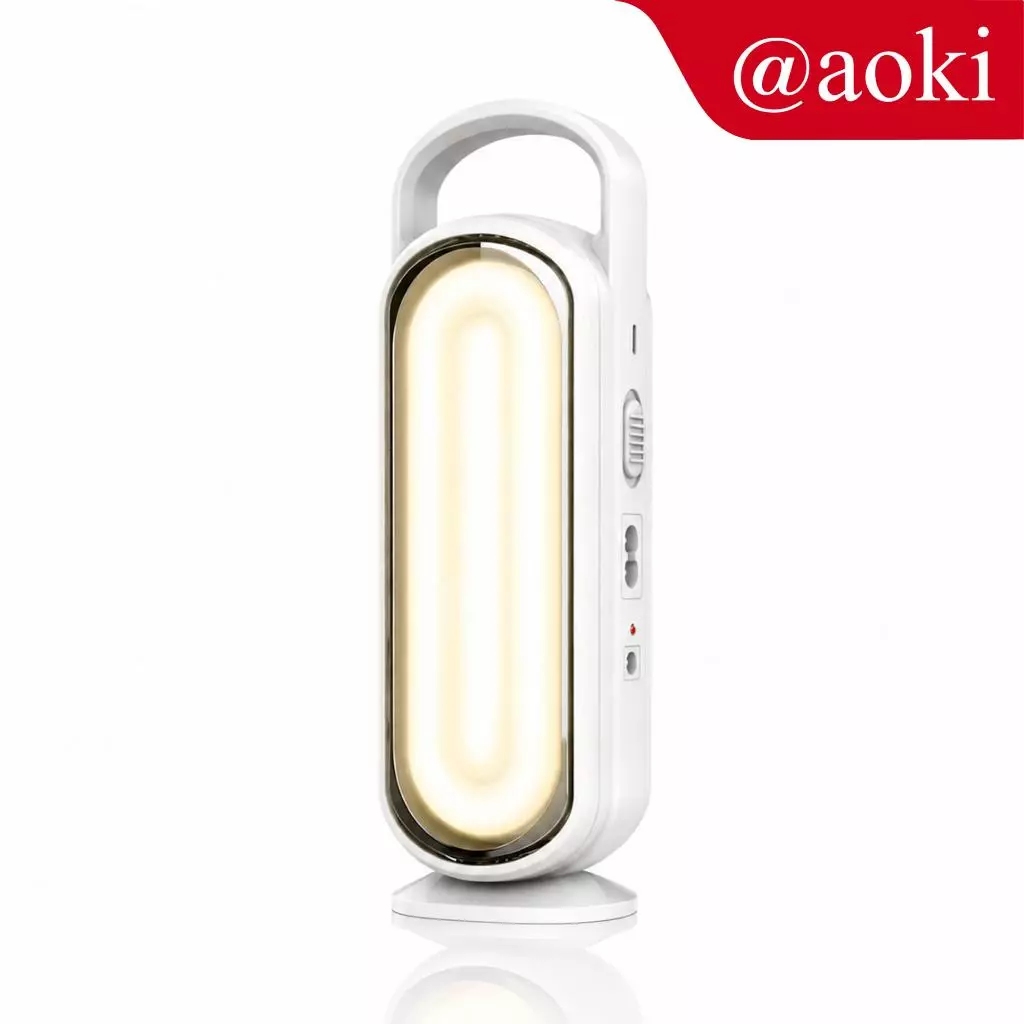 AOKI Lampu Emergency LED 50SMD Rechargeable Lampu Darurat Portable Bisa Cas Solar Panel Lampu Camping Lampu Rumah Saat Mati Listrik