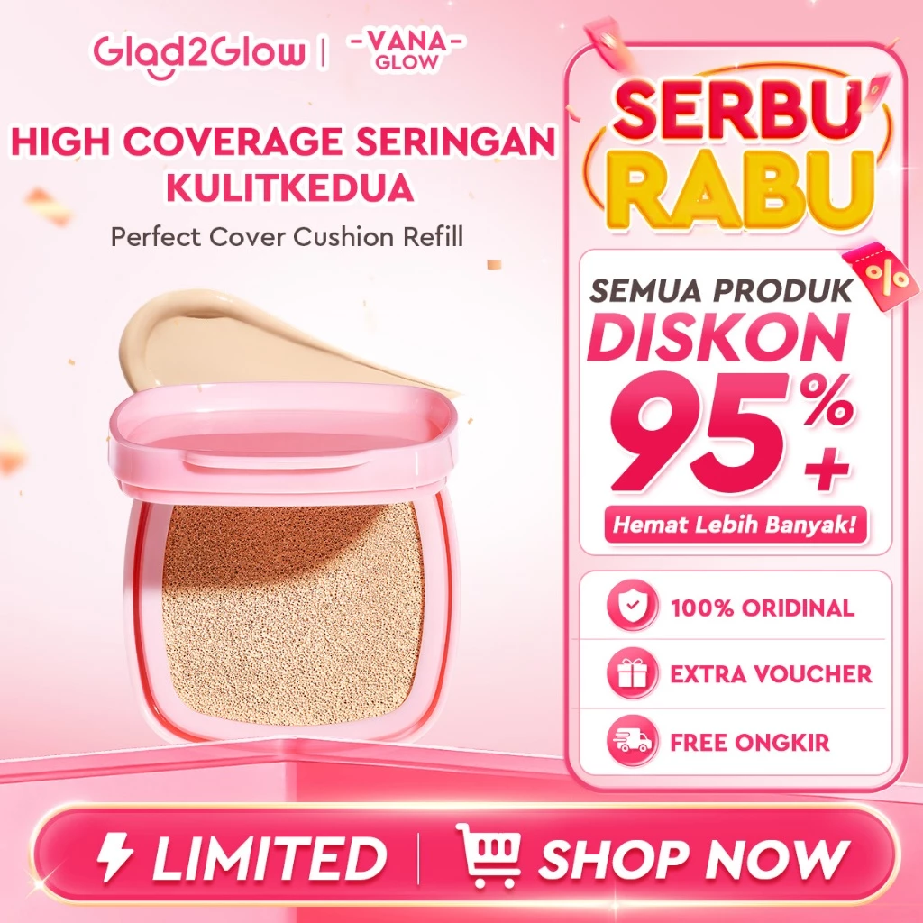 Instaperfect Skincover Air Cushion SPF 50++++ 11g - Make Up Cushion Foundation Blurring Semi Matte Finish (Real Skin Buildable Coverage, Transferproof, Non Comedogenic)- Bedak Foundation Wajah Tahan Lama