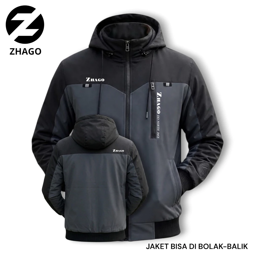 Jaket Pakai Kupluk Terbaru Tahan Air dan Angin ZHAGO ORIGINAL