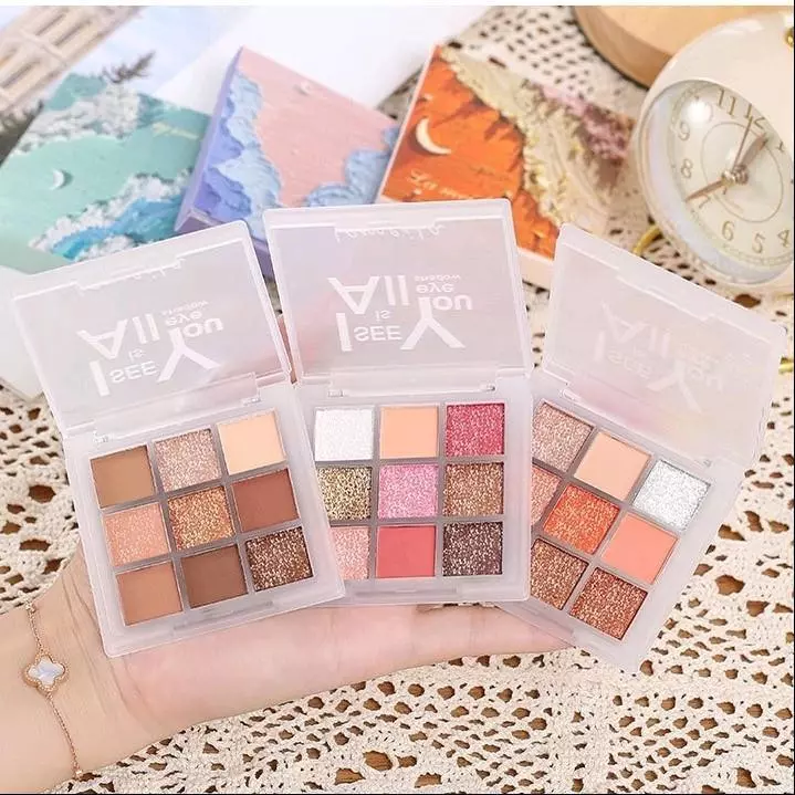 Eyeshadow Highlighter Palette 9 warna Free kuas MT5099