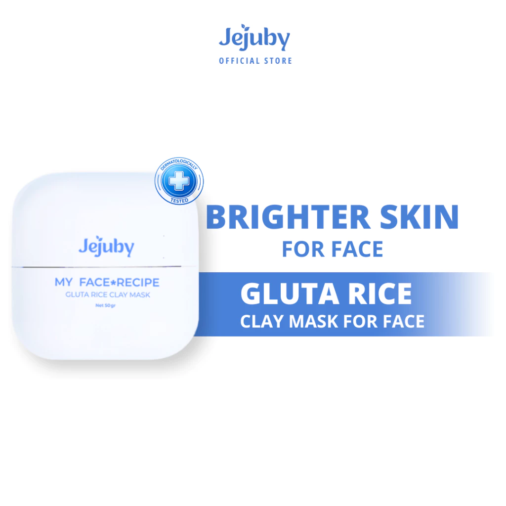 Jejuby Gluta Rice Clay Mask - Masker Pemutih Muka - Bleaching Muka